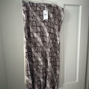 Mango Snakeskin Print Women's Skirt